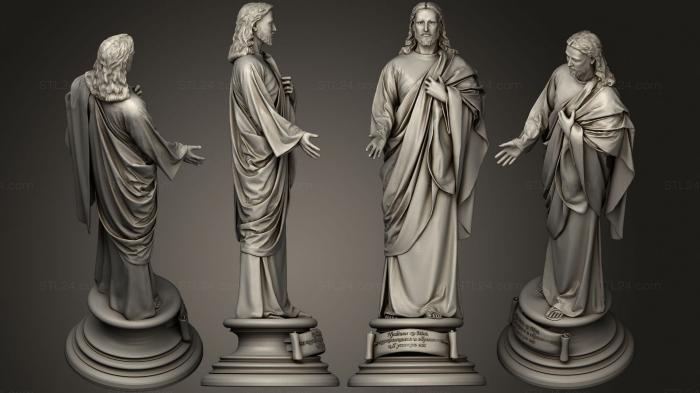 Статуи религиозные (Иисус, STKRL_0176) 3D модель для ЧПУ станка